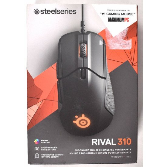 Steel Series Rival 310 M-00008 6 Button Prism Lighting Gaming Mouse