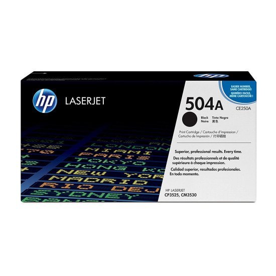 HP 504A Black LaserJet Toner Cartridge