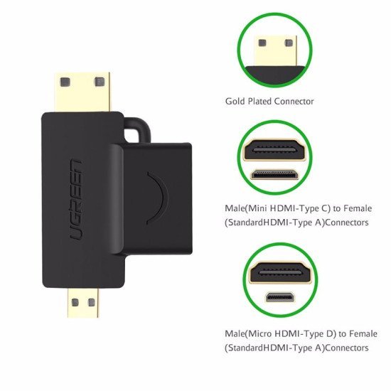 UGREEN 20144 HDMI+male to female adapter