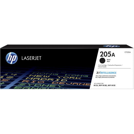 HP 205A Black Original LaserJet Toner Cartridge, CF530A