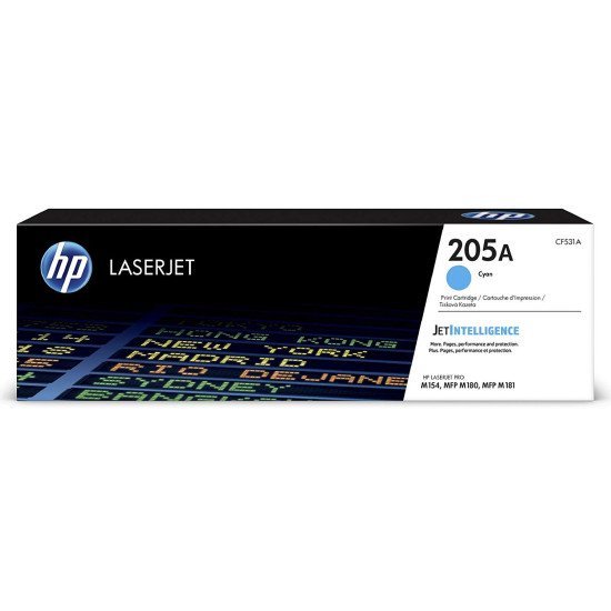 HP 205A Cyan Original LaserJet Toner Cartridge, CF530A