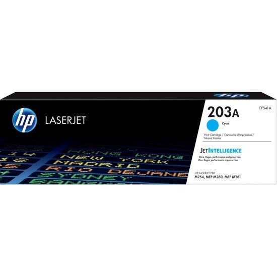 HP 203A Original Cyan Toner Cartridge, CF540A