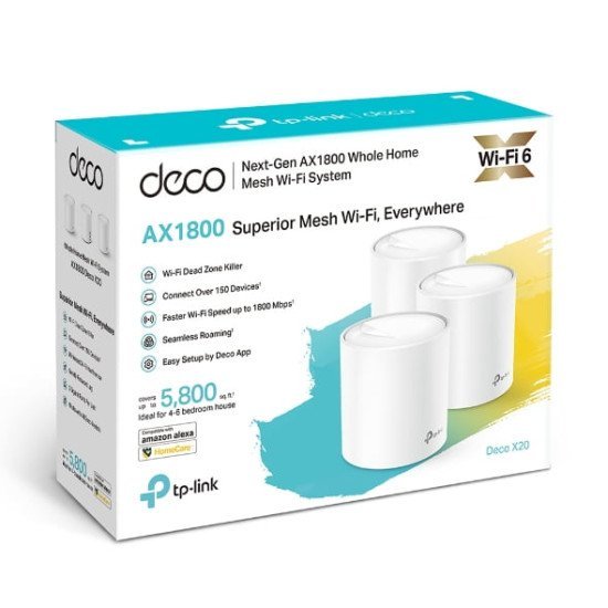 TP-Link Deco X20 AX1800 WiFi 6 Router(3 Pack)