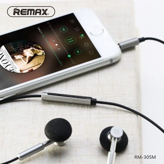 REMAX RM-305 Metal Wired Stereo Earphone