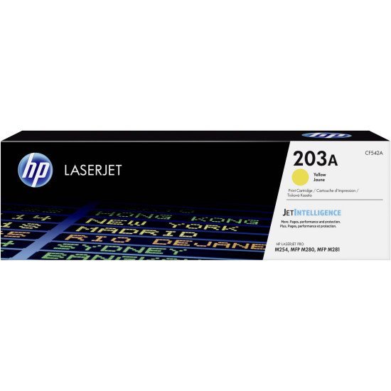 HP 203A Original Yellow Toner Cartridge, CF540A