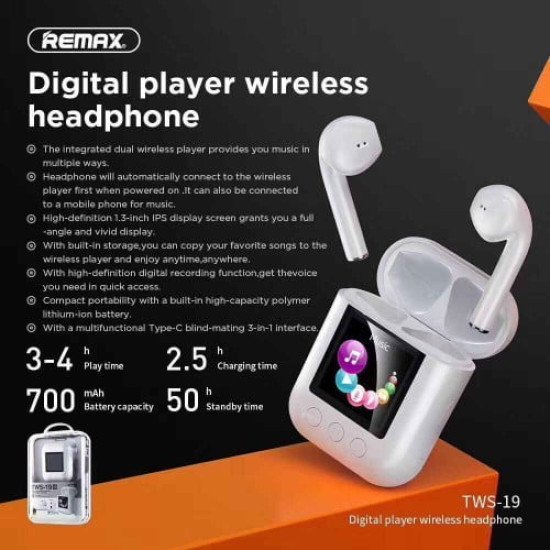 Remax TWS-19 Bluetooth Dual Earbuds