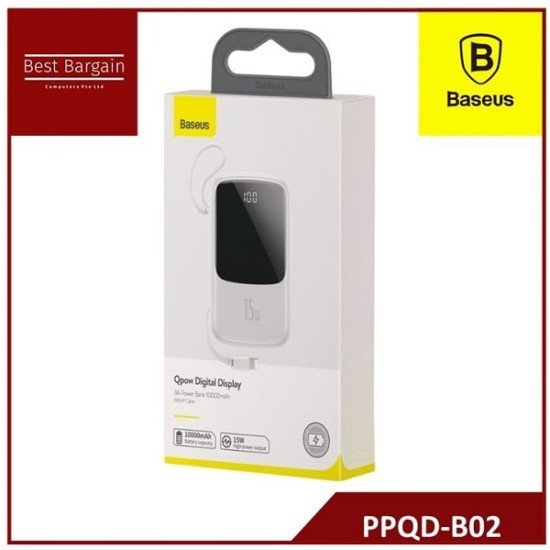 Baseus PPQD -B02 Q Pow 10000mAh Digital Power Bank White