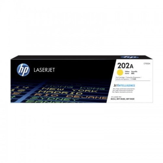 HP 202A Yellow Original LaserJet Toner Cartridge