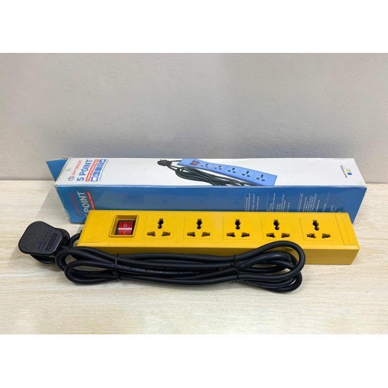 Light Breeze MJA01JD 5-Port Heavy-duty Multi-plug Power Strip