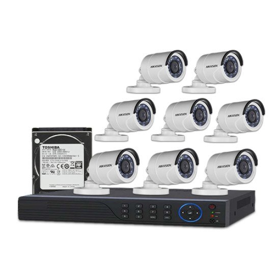 Hikvision 8 unit IP camera package