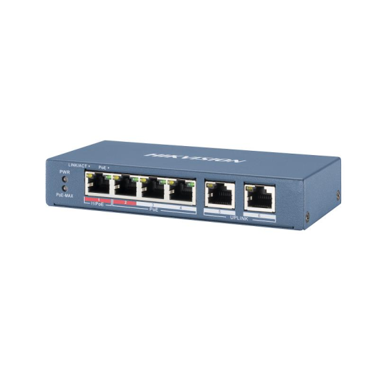 Hikvision DS-3E0106HP-E 4 Port Fast Ethernet Unmanaged POE Switch