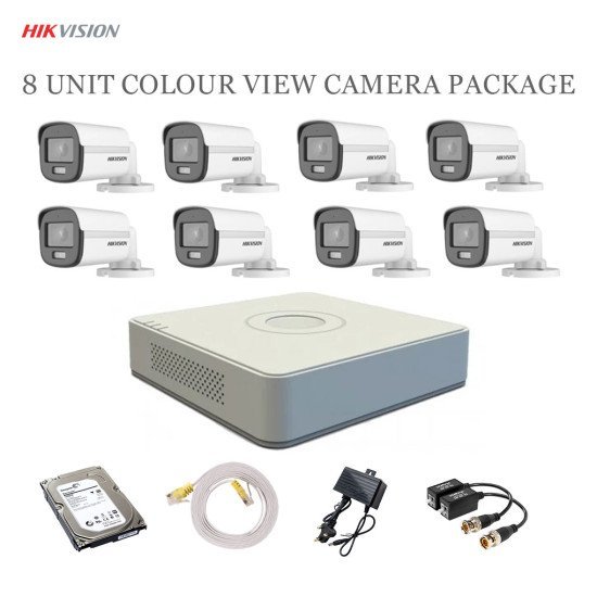 Hikvision 8 unit ColourVu camera package